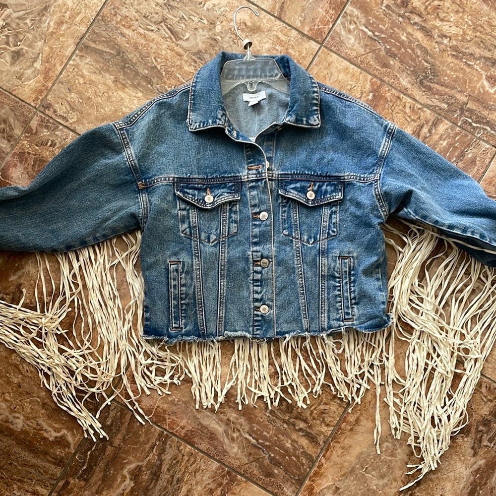 Jean Jacket with Long Fringe - Picture 7 of 10